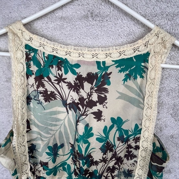 Y2K MAX & CO By MAX MARA Baby Doll Dress Floral Boho Lace Sz Small - Picture 7 of 13